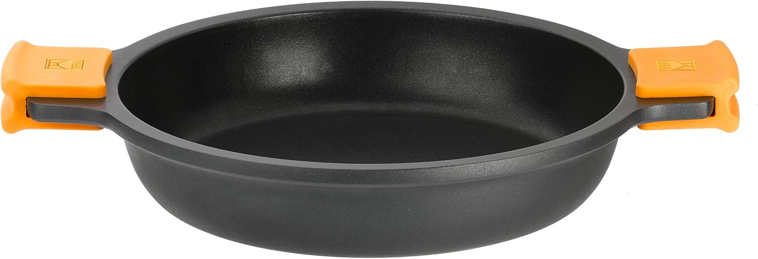 BRA Efficient 9-Piece Non-Stick Cast Aluminium Battery, Suitable for All Types of Cookers and Induction (Contains 4 Saucepans and 1 Saucepan + 4 Lids)