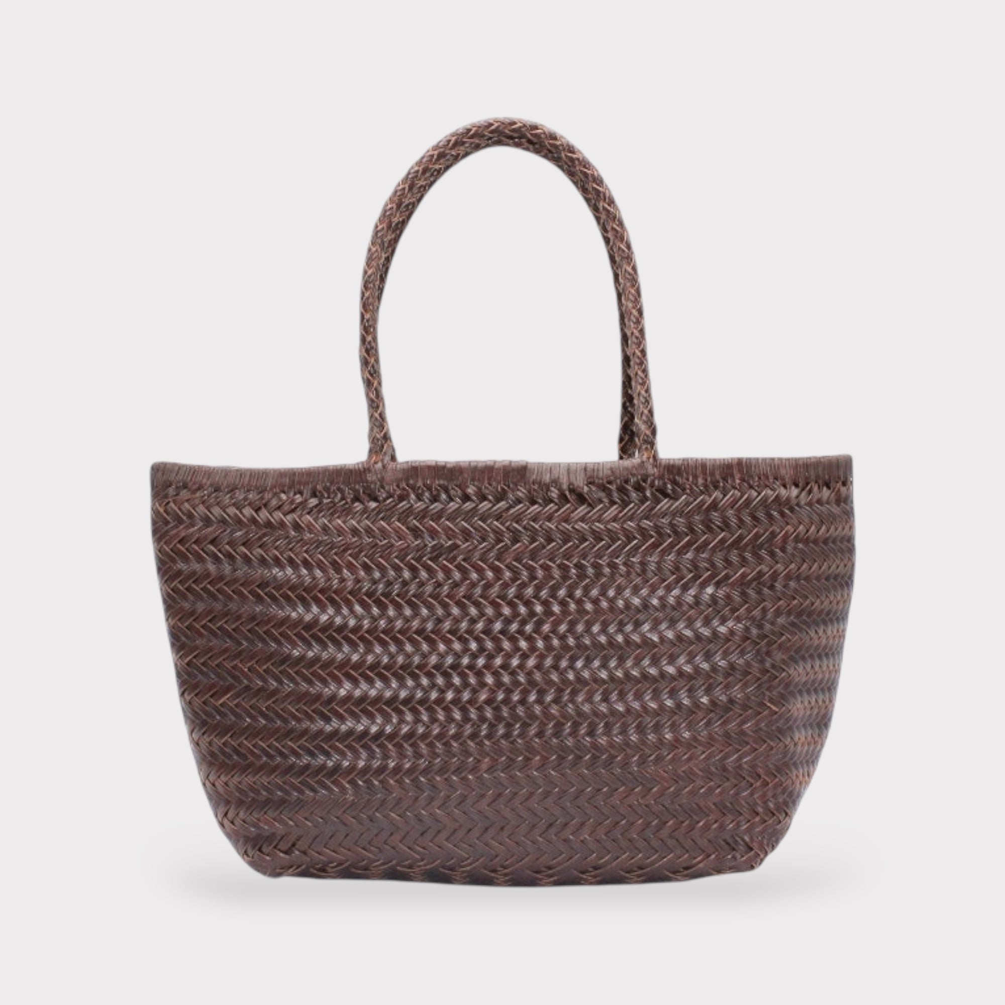 Lou - Genuine Leather Tote Bag Coffee Colour