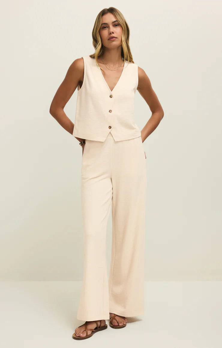 Andre Wide Leg Pant- Whisper White