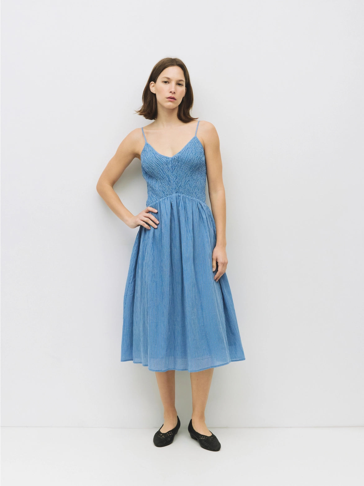 Orlando Dress - Blue Stripe
