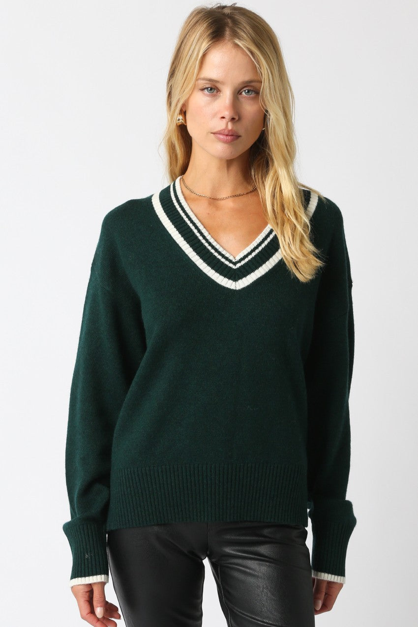 Dark Green Aimee Knit Top