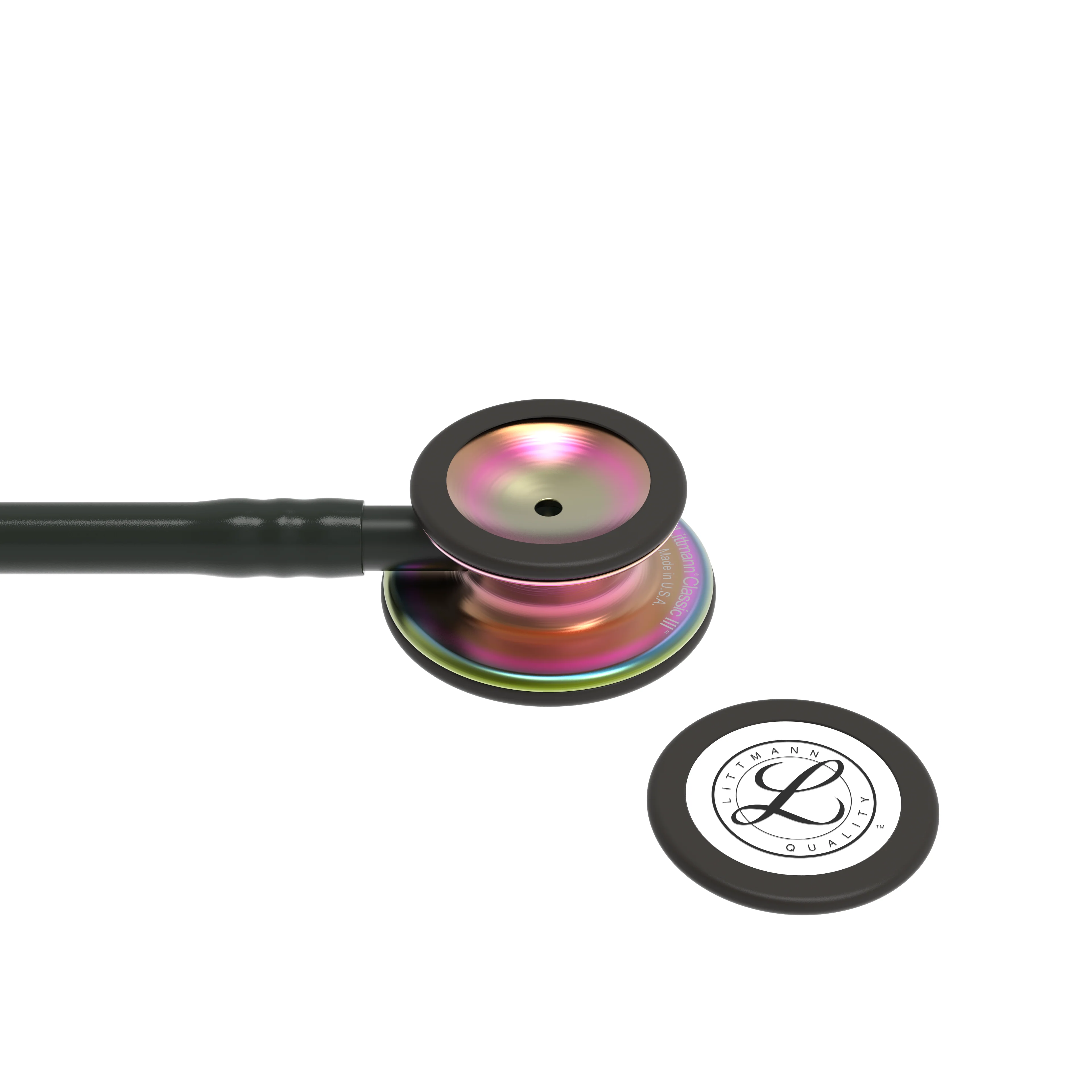 2025 Littmann Classic III monitoreringsstetoskop: Regnbue og sort 5870