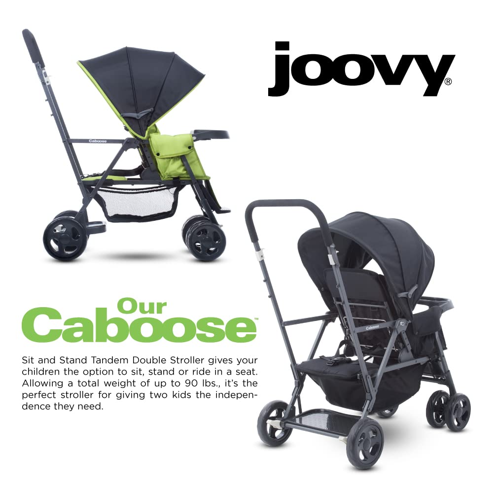 Joovy Caboose Graphite Dubbele Kinderwagen Appletree