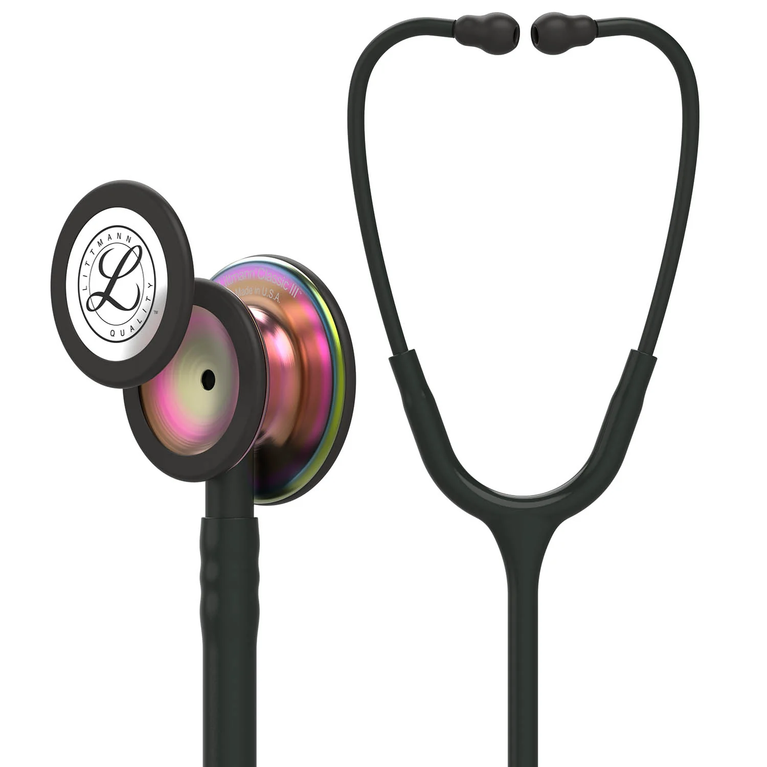 2025 Littmann Classic III monitoreringsstetoskop: Regnbue og sort 5870