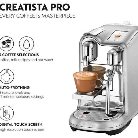 2025 Nespresso Creatista Pro Kaffemaskin från Sage | SNE900BSS4GUK1