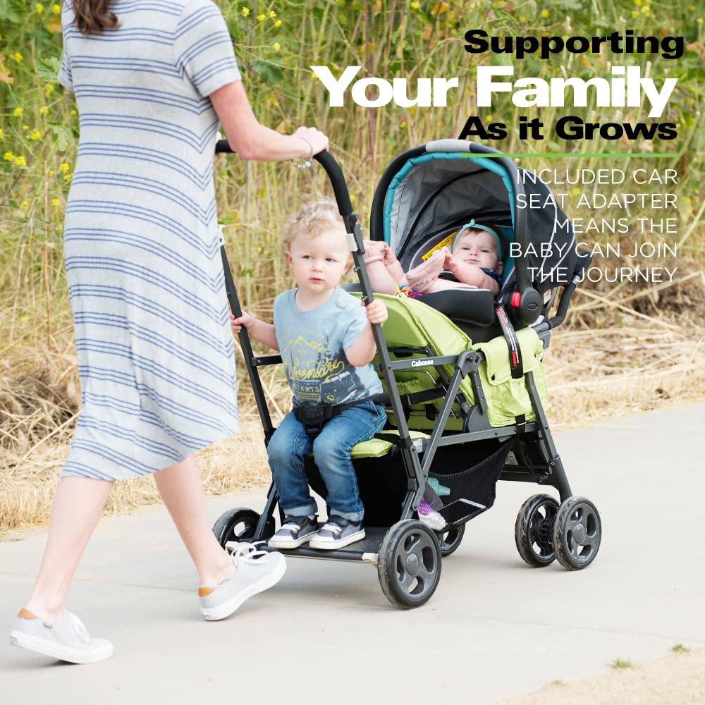 Joovy Caboose Graphite Dubbele Kinderwagen Appletree