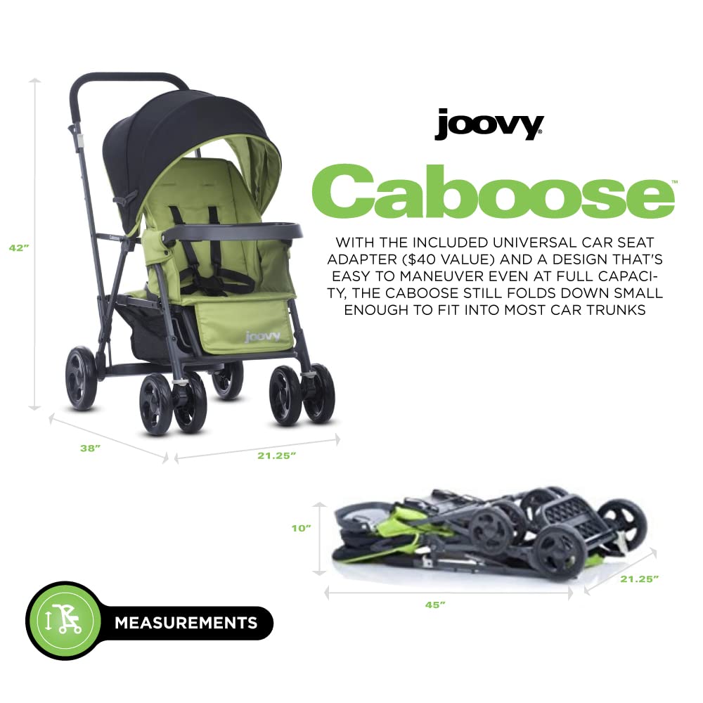 Joovy Caboose Graphite Dubbele Kinderwagen Appletree