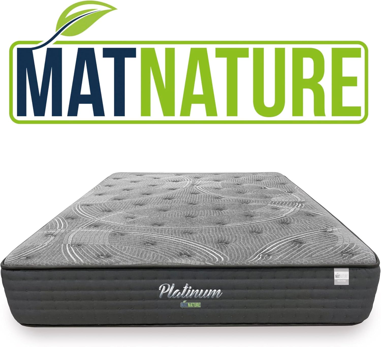 Matnature | Platinum | Madrass Great Comfort Pro Multiple Rest | Pocketfjädrar och minnesskum | Höjd 30 cm | Andningsbar, halkfri och kvalsterfri (150 x 200 cm)