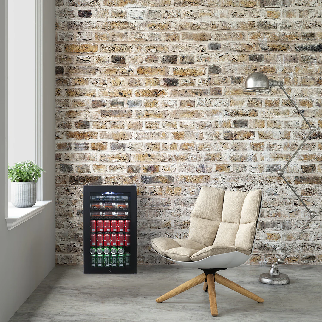 2025 Newair® Fritstående Drikkevarekøleskab Sort - 126 Dåser - 18,8