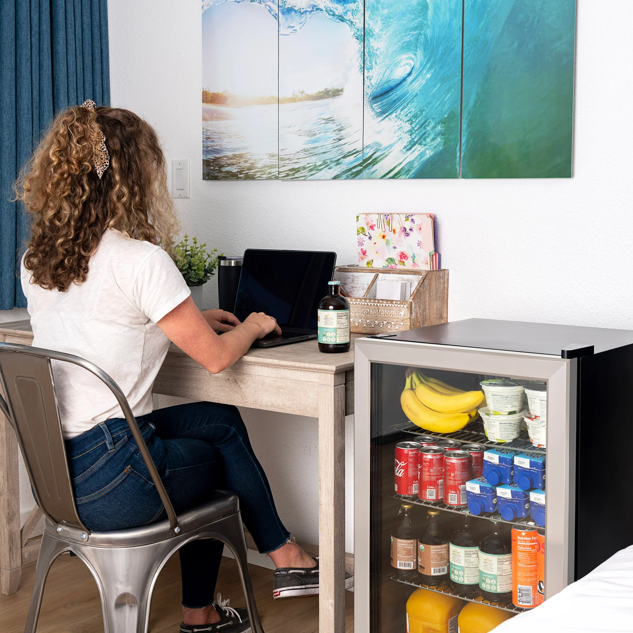 2025 Newair® Fritstående drikkevarekøleskab i rustfrit stål – 126 dåser – 18,9