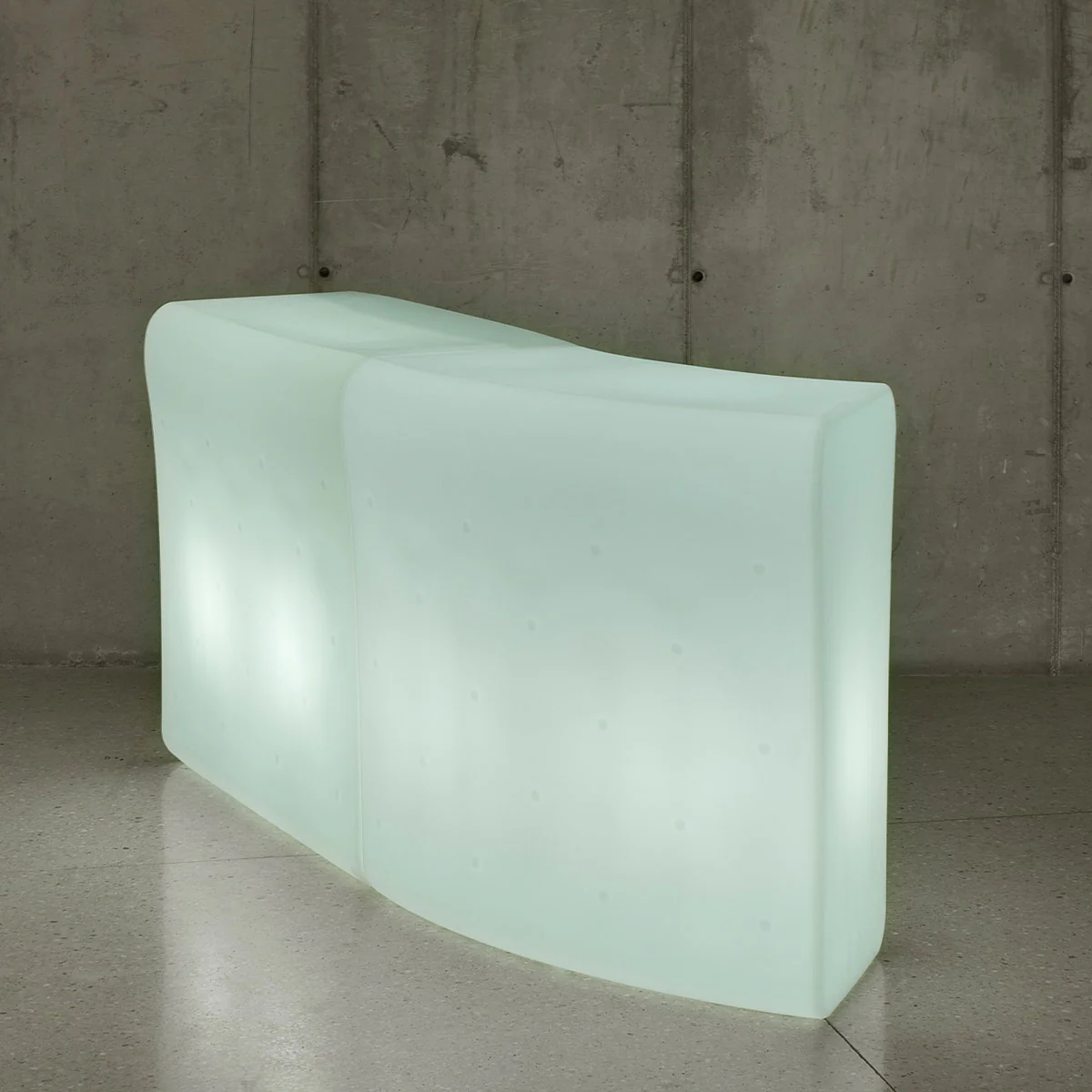 Comptoir de bar incurvé avec éclairage Ibiza 120