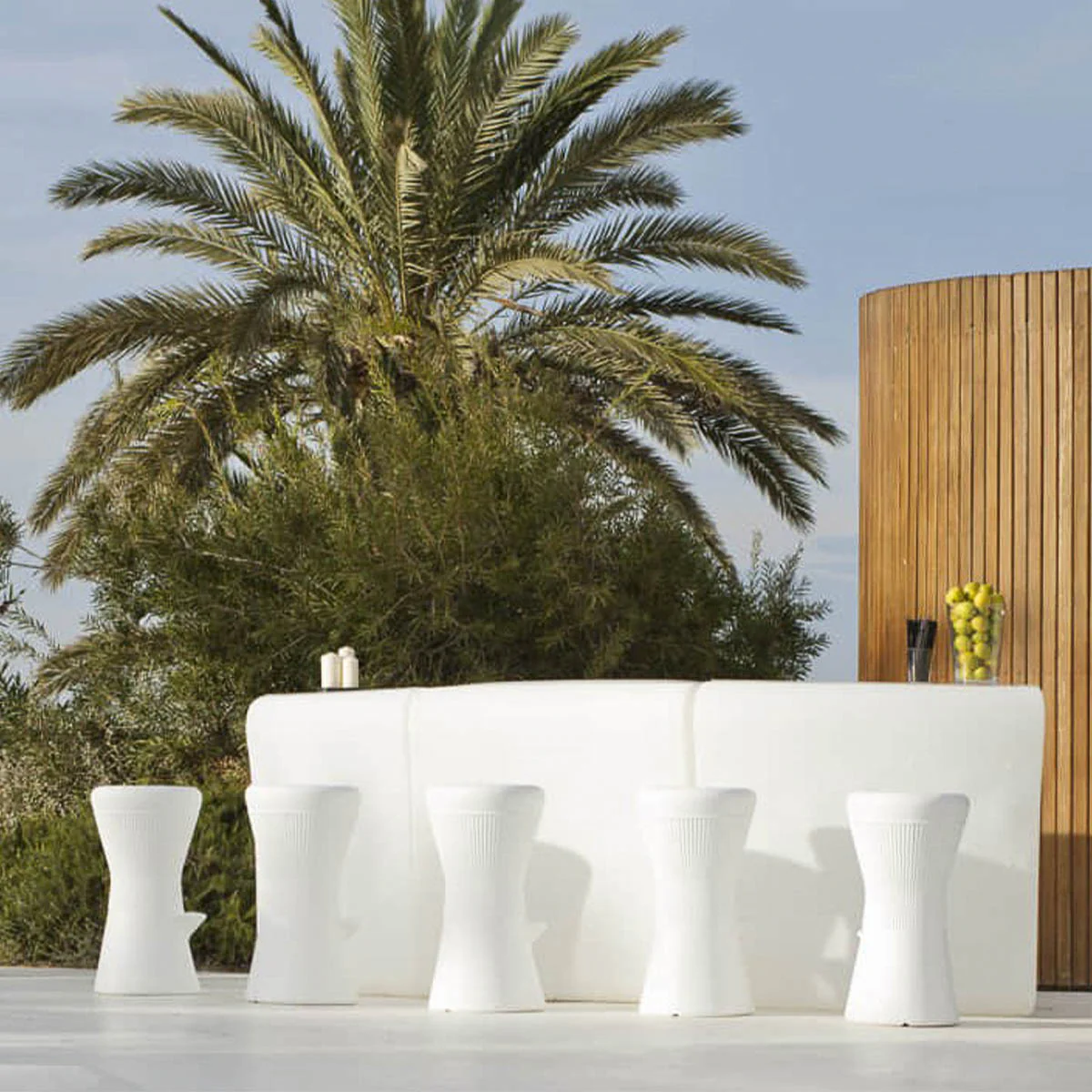 Comptoir de bar incurvé avec éclairage Ibiza 120