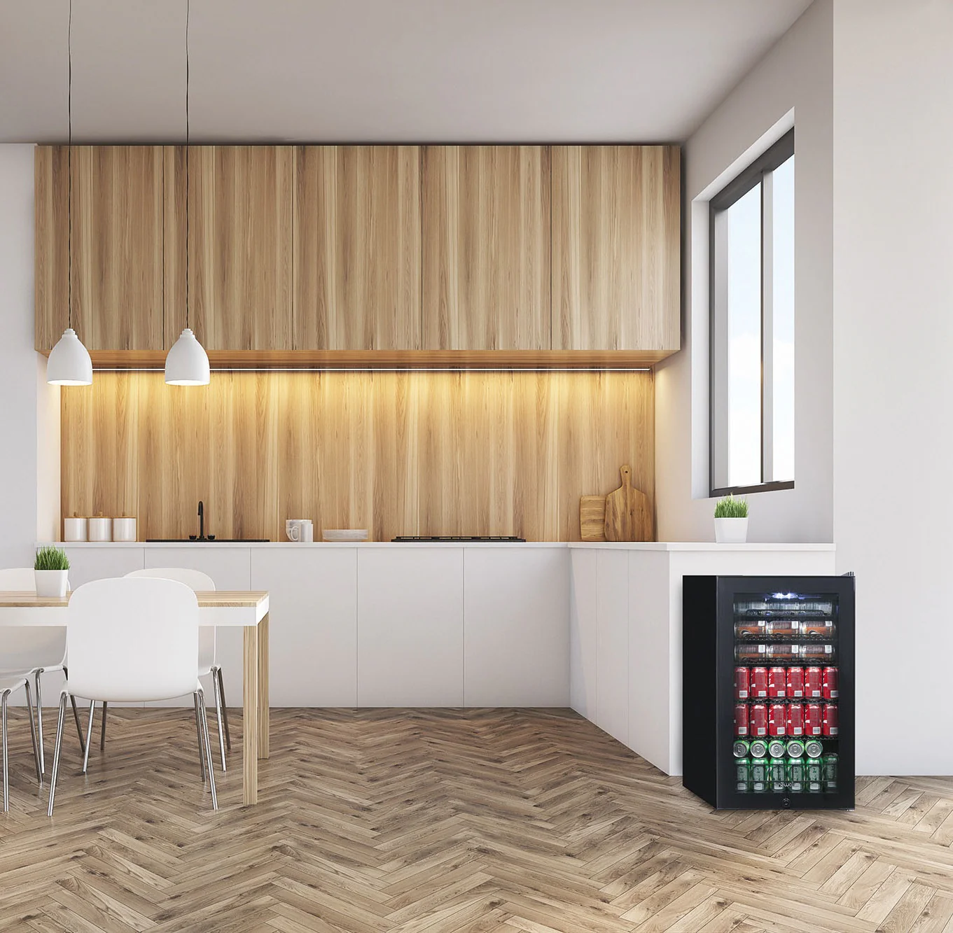 2025 Newair® Fritstående Drikkevarekøleskab Sort - 126 Dåser - 18,8