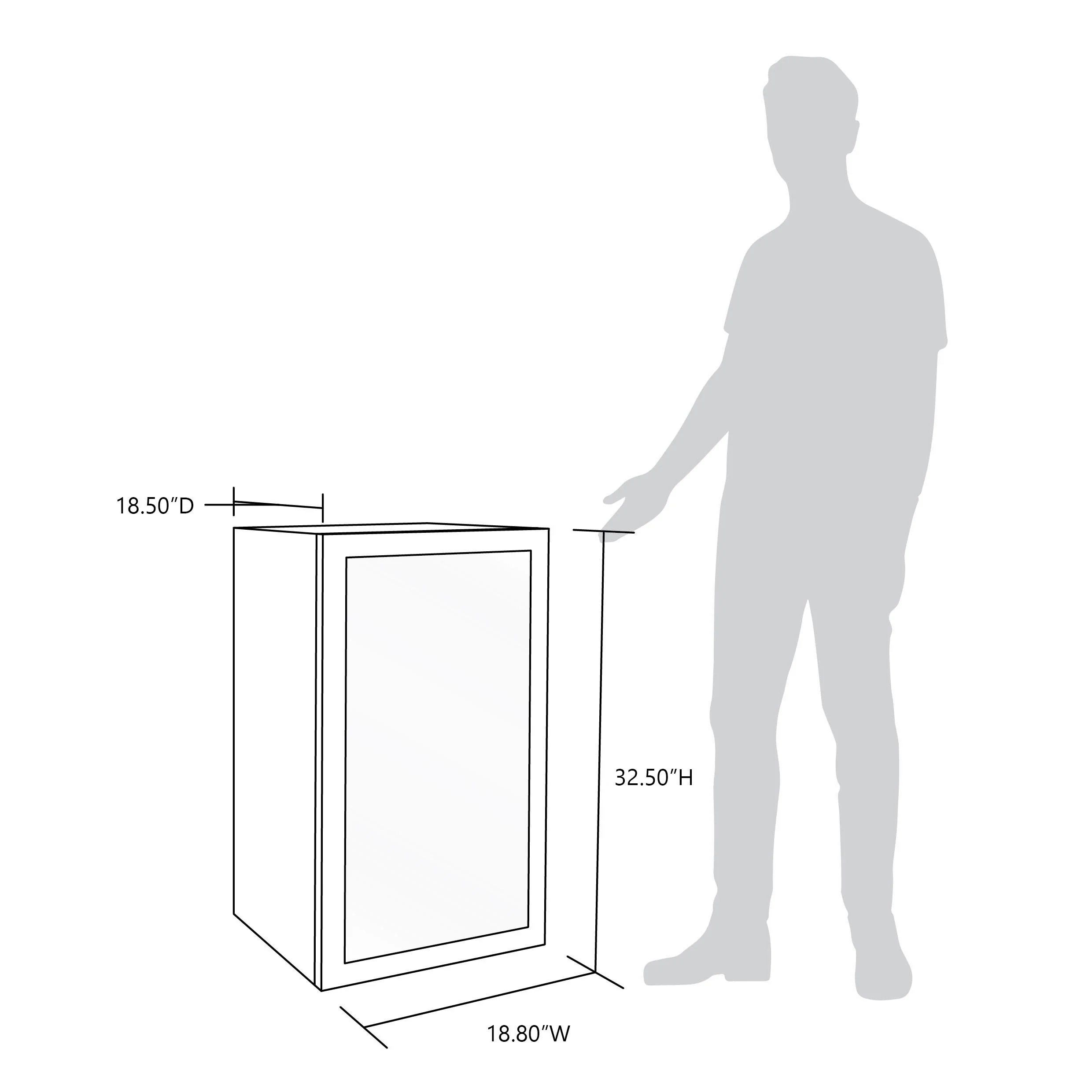 2025 Newair® Fritstående Drikkevarekøleskab Sort - 126 Dåser - 18,8