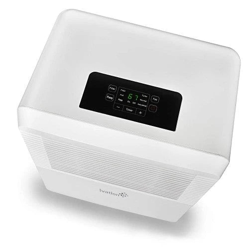 Ivation 70-Pint Energy Star-zertifizierter Luftentfeuchter mit Pumpe (60 Pints ​​pro neuem DOE) für Räume bis zu 4.500 Quadratfuß. Inklusive programmierbarem Hygrostaten, Schlauchanschluss und automatischer Abschalt-/Neustartfunktion.